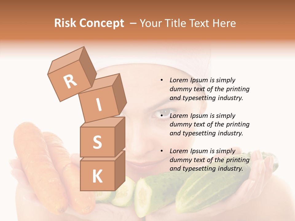 Massage Cucumber Woman PowerPoint Template