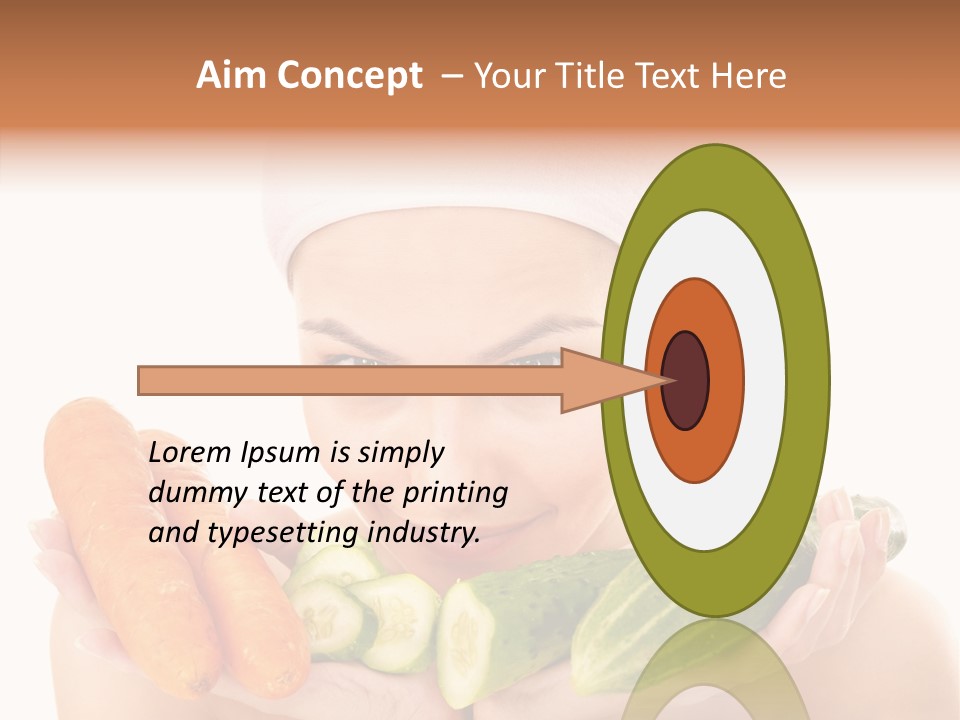 Massage Cucumber Woman PowerPoint Template