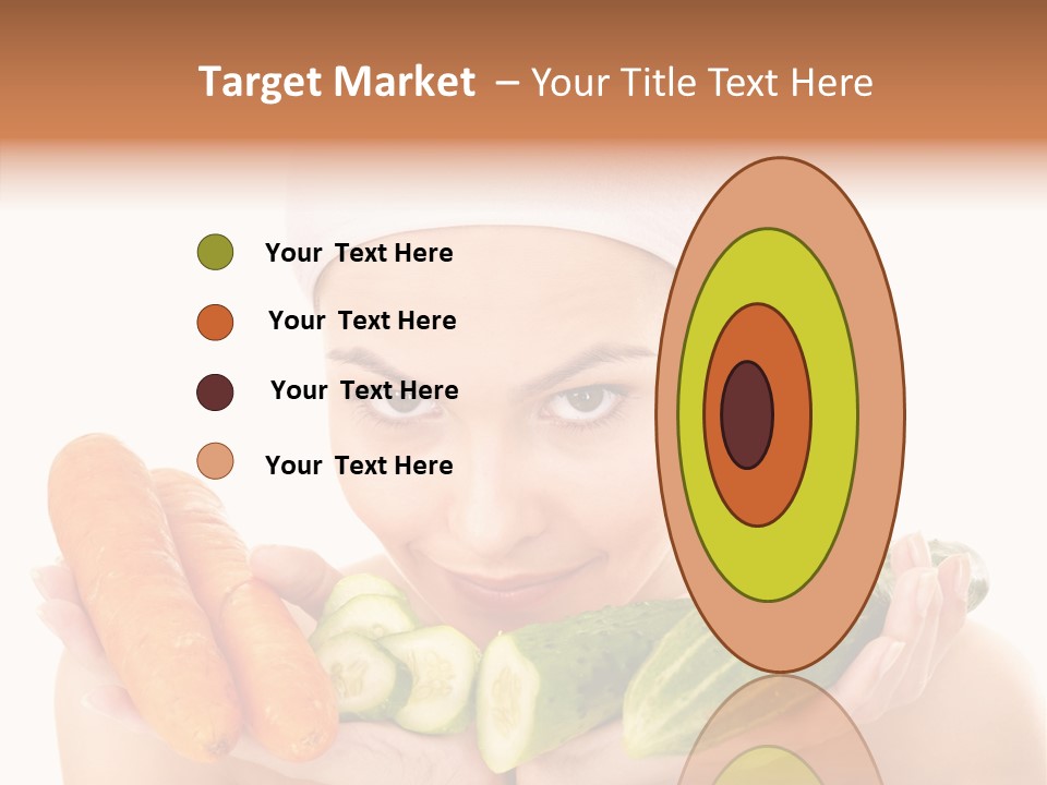 Massage Cucumber Woman PowerPoint Template