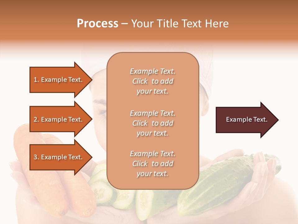 Massage Cucumber Woman PowerPoint Template