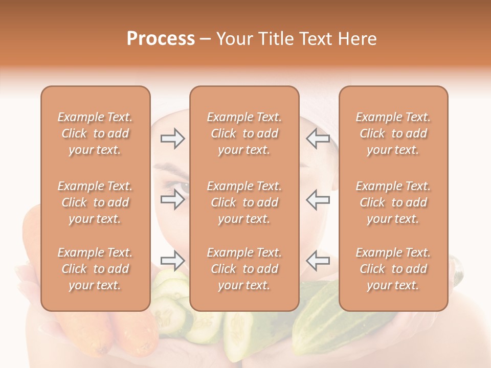 Massage Cucumber Woman PowerPoint Template