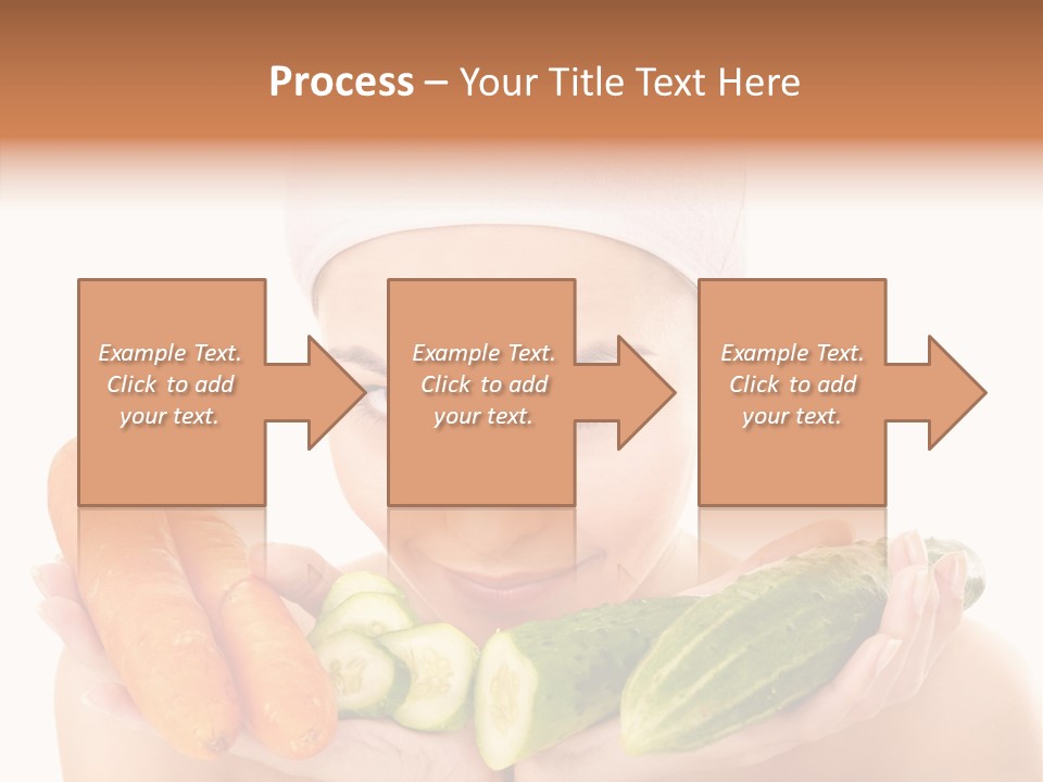 Massage Cucumber Woman PowerPoint Template