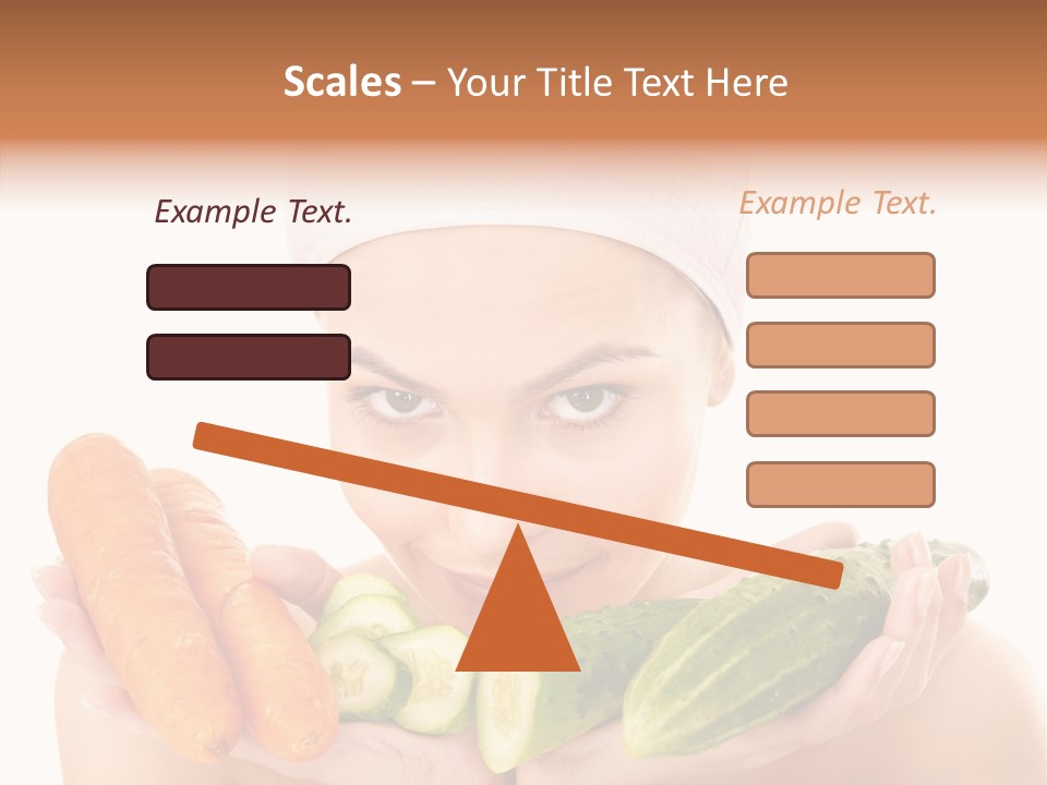 Massage Cucumber Woman PowerPoint Template