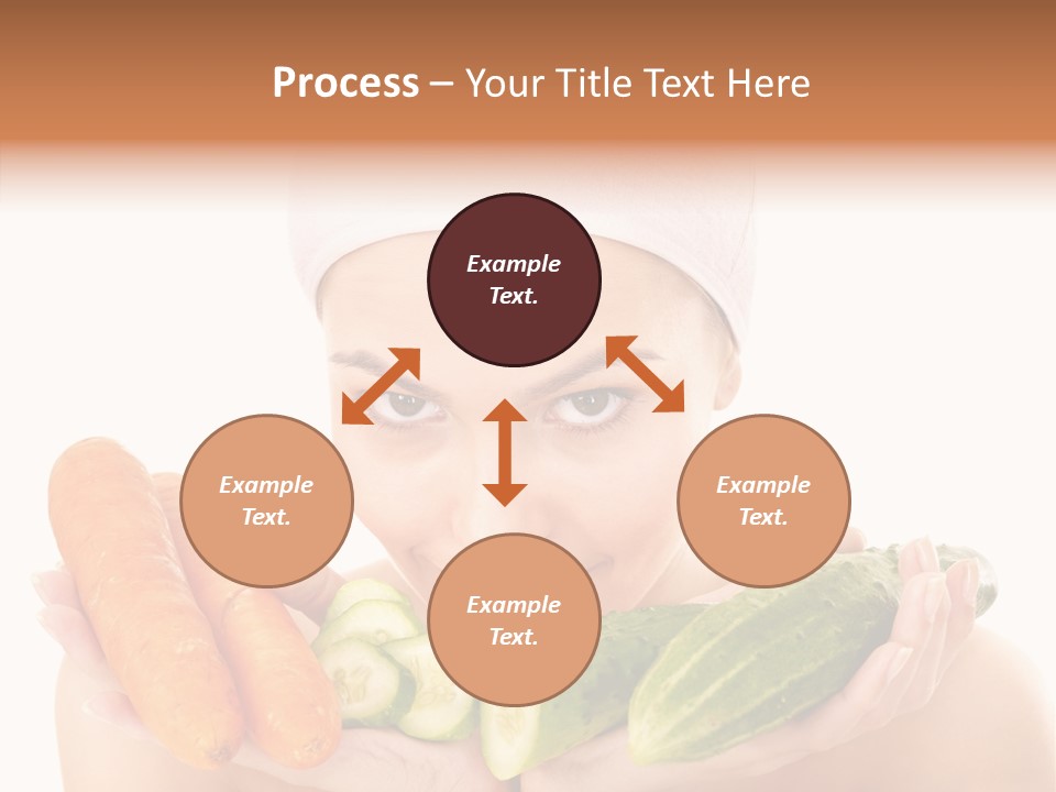 Massage Cucumber Woman PowerPoint Template