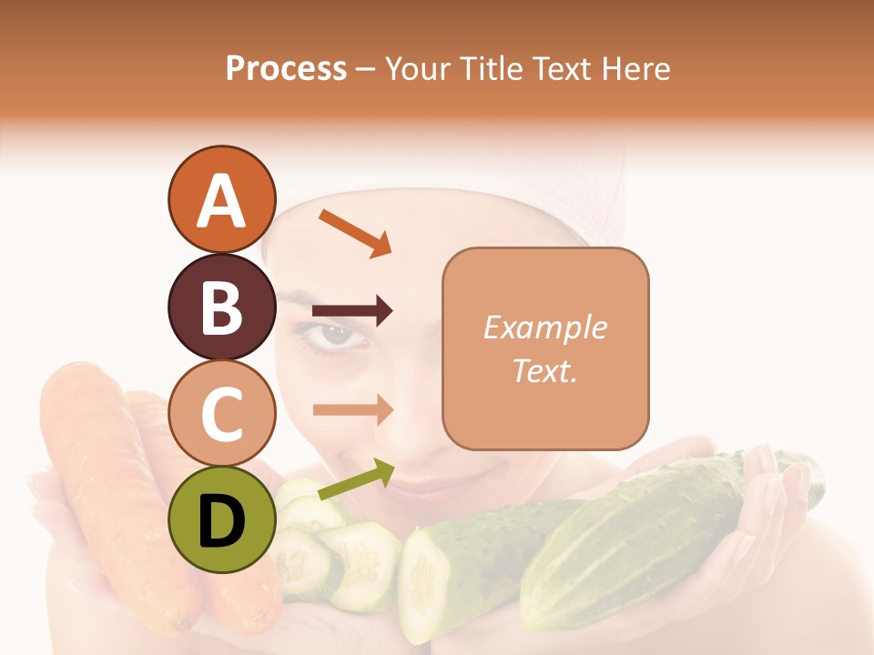 Massage Cucumber Woman PowerPoint Template