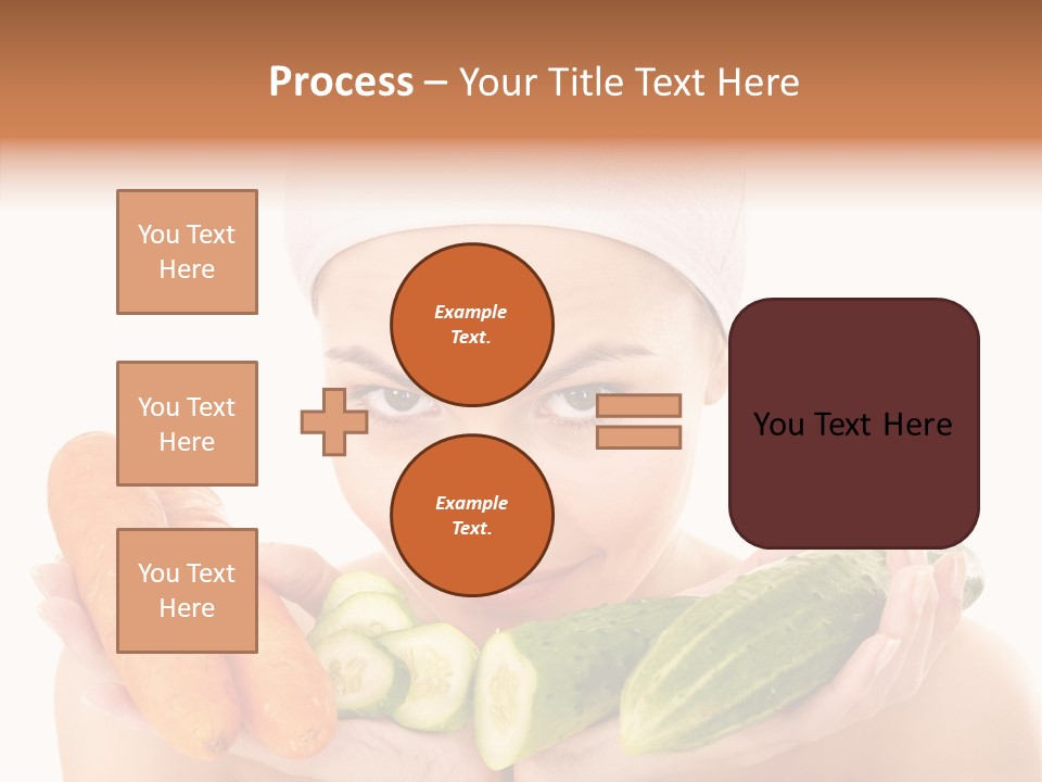 Massage Cucumber Woman PowerPoint Template