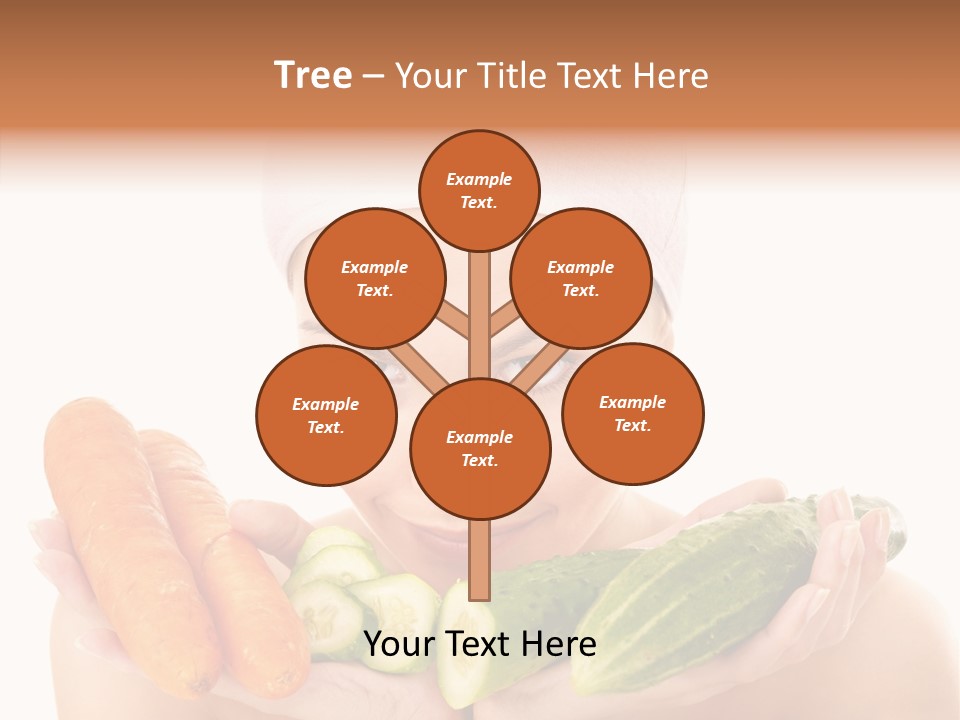 Massage Cucumber Woman PowerPoint Template