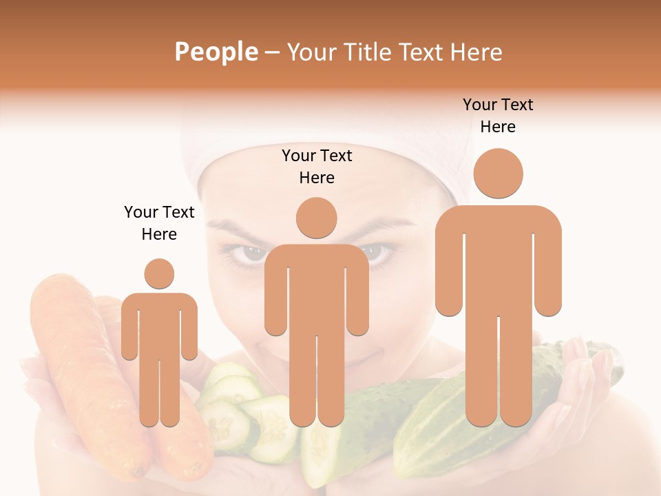 Massage Cucumber Woman PowerPoint Template