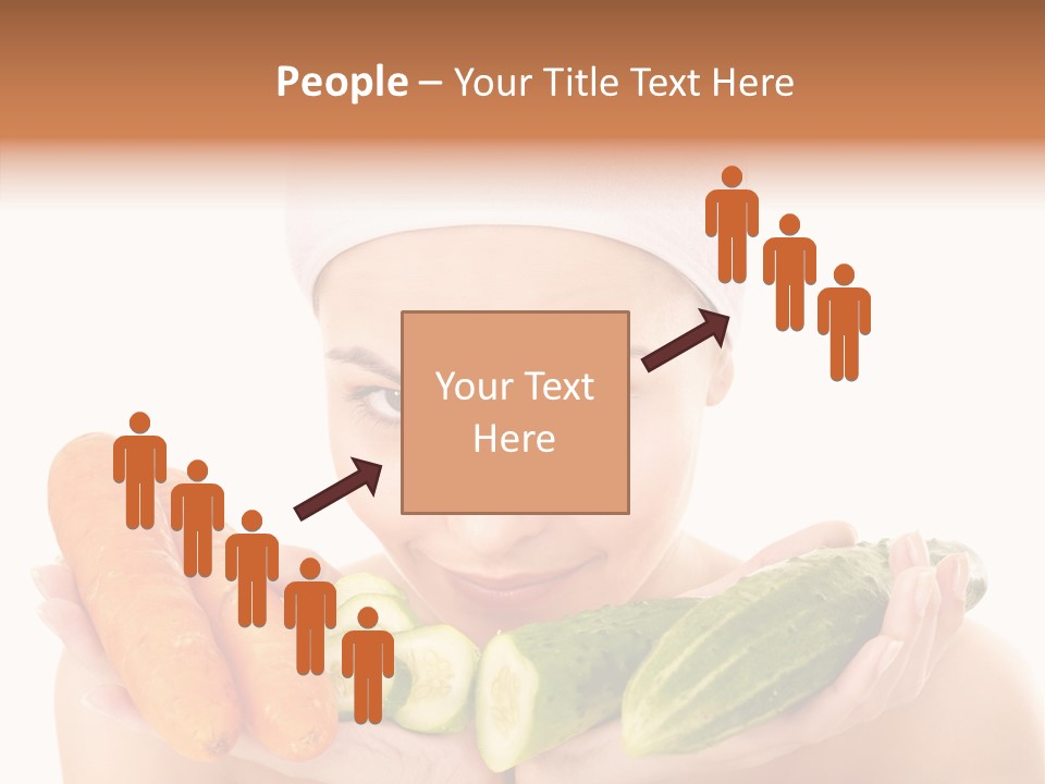 Massage Cucumber Woman PowerPoint Template