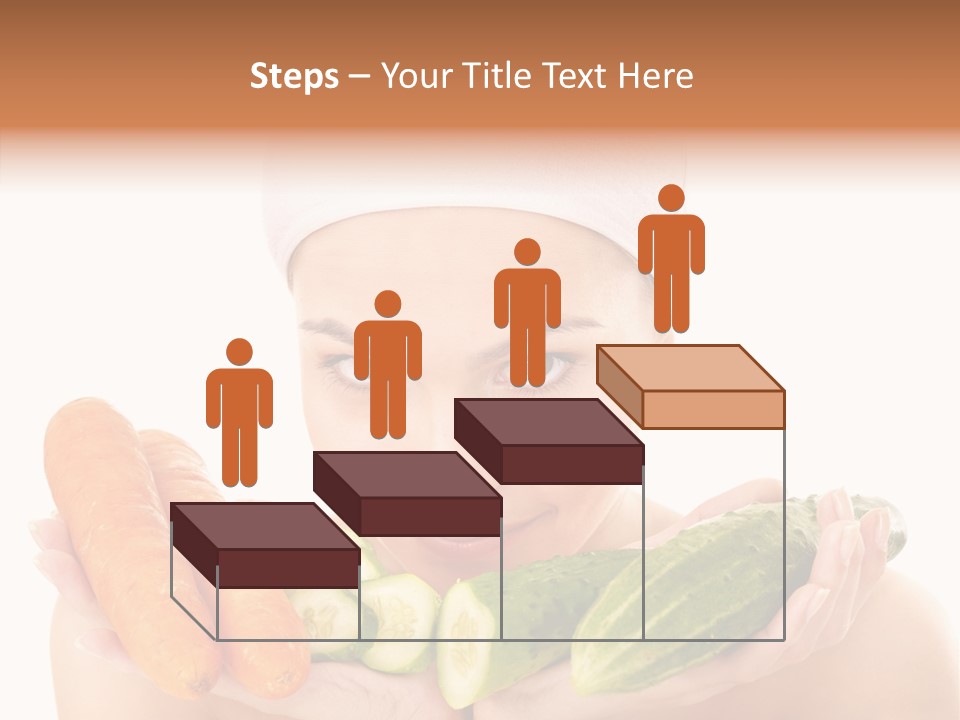 Massage Cucumber Woman PowerPoint Template