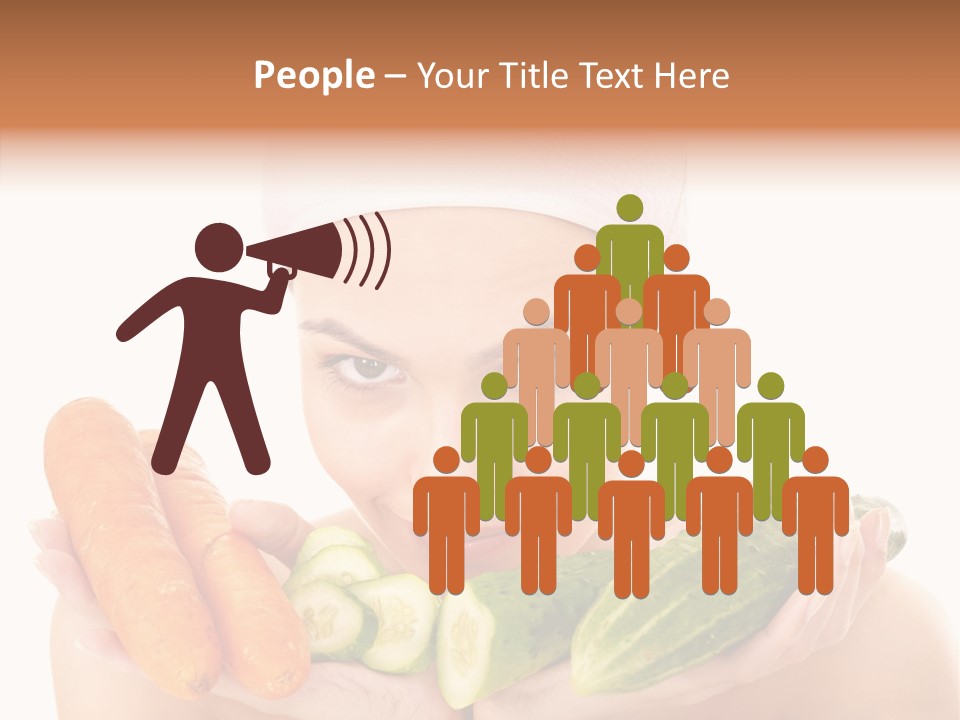 Massage Cucumber Woman PowerPoint Template