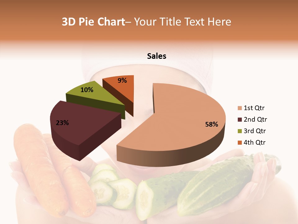 Massage Cucumber Woman PowerPoint Template