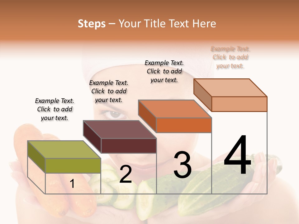 Massage Cucumber Woman PowerPoint Template