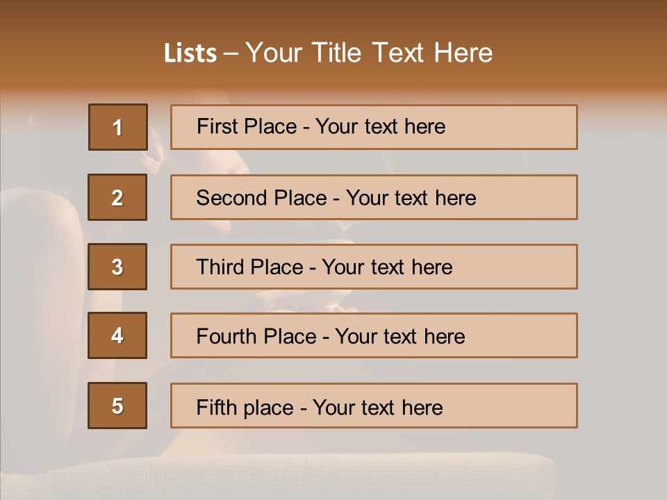 Female Dark Breakfast PowerPoint Template