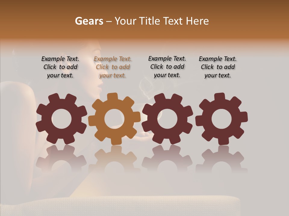 Female Dark Breakfast PowerPoint Template