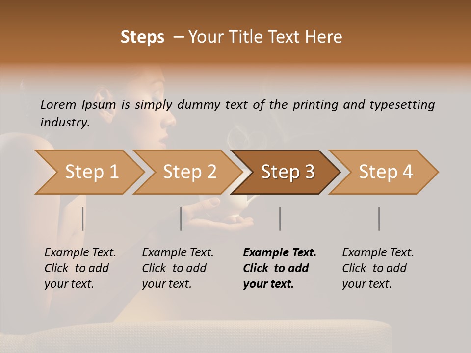 Female Dark Breakfast PowerPoint Template