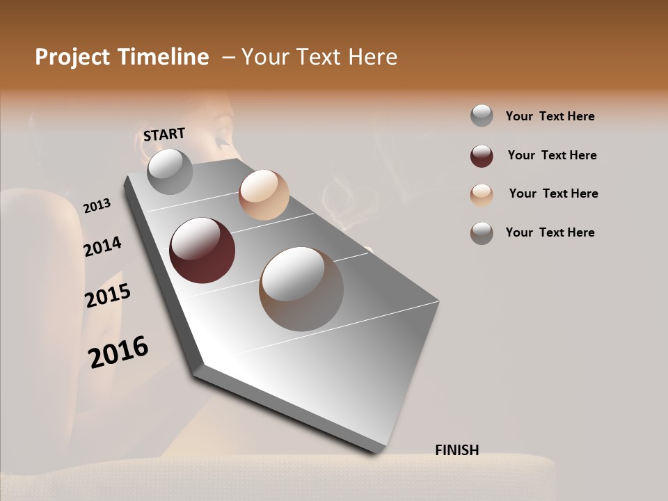 Female Dark Breakfast PowerPoint Template