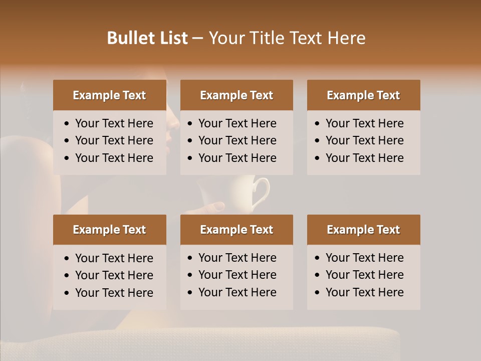 Female Dark Breakfast PowerPoint Template