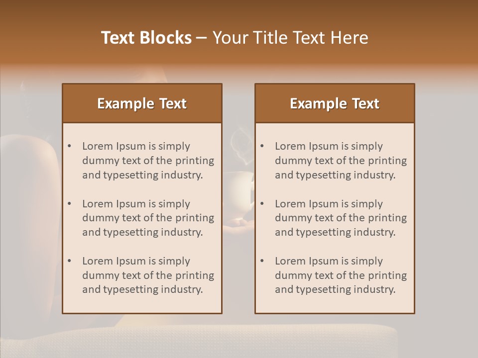 Female Dark Breakfast PowerPoint Template