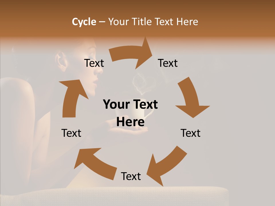 Female Dark Breakfast PowerPoint Template