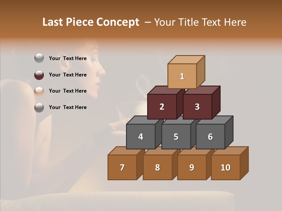 Female Dark Breakfast PowerPoint Template