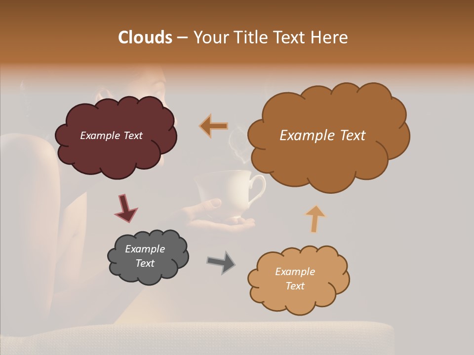 Female Dark Breakfast PowerPoint Template