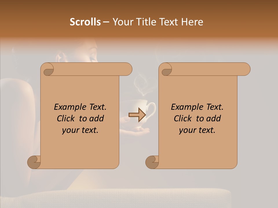 Female Dark Breakfast PowerPoint Template