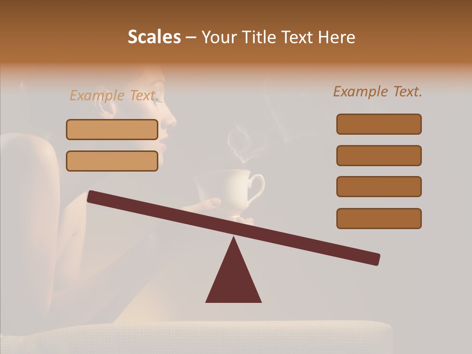 Female Dark Breakfast PowerPoint Template