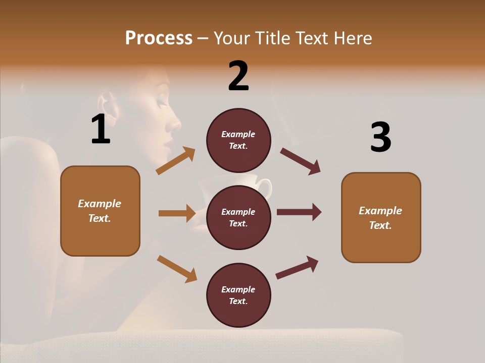 Female Dark Breakfast PowerPoint Template