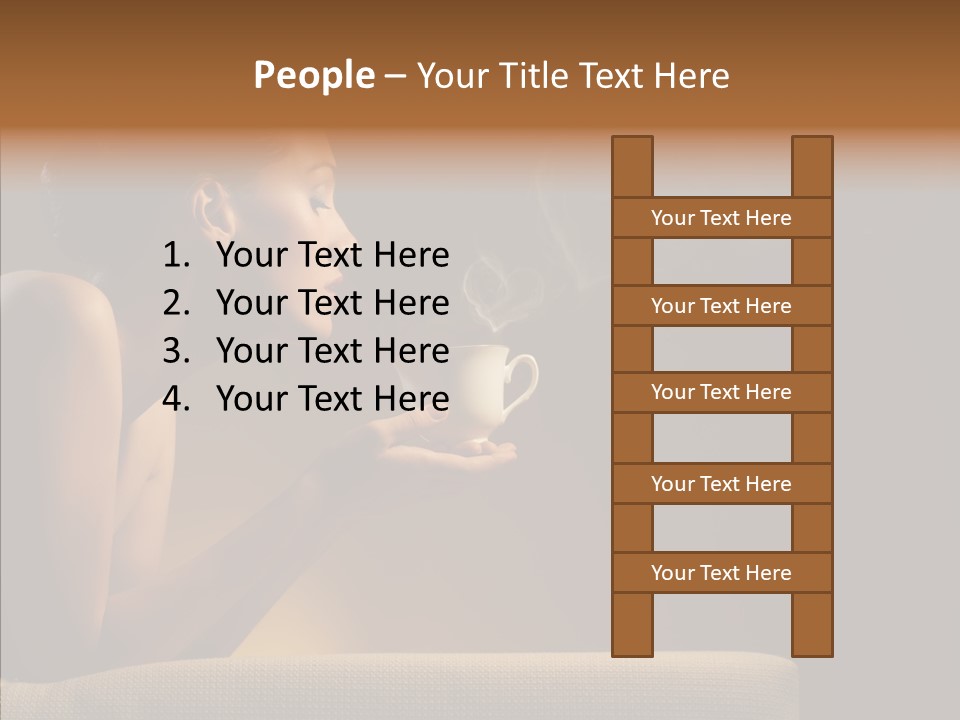 Female Dark Breakfast PowerPoint Template