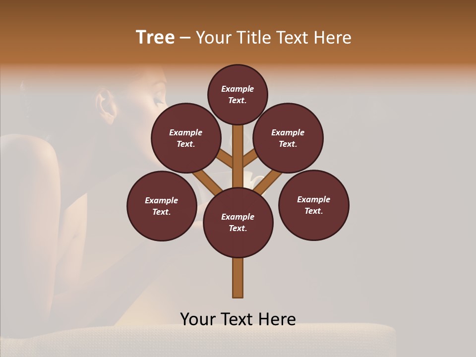 Female Dark Breakfast PowerPoint Template