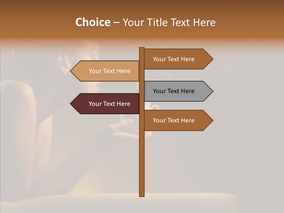 Female Dark Breakfast PowerPoint Template