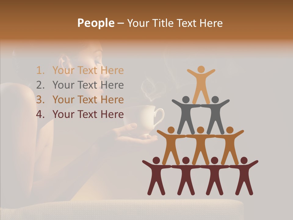 Female Dark Breakfast PowerPoint Template