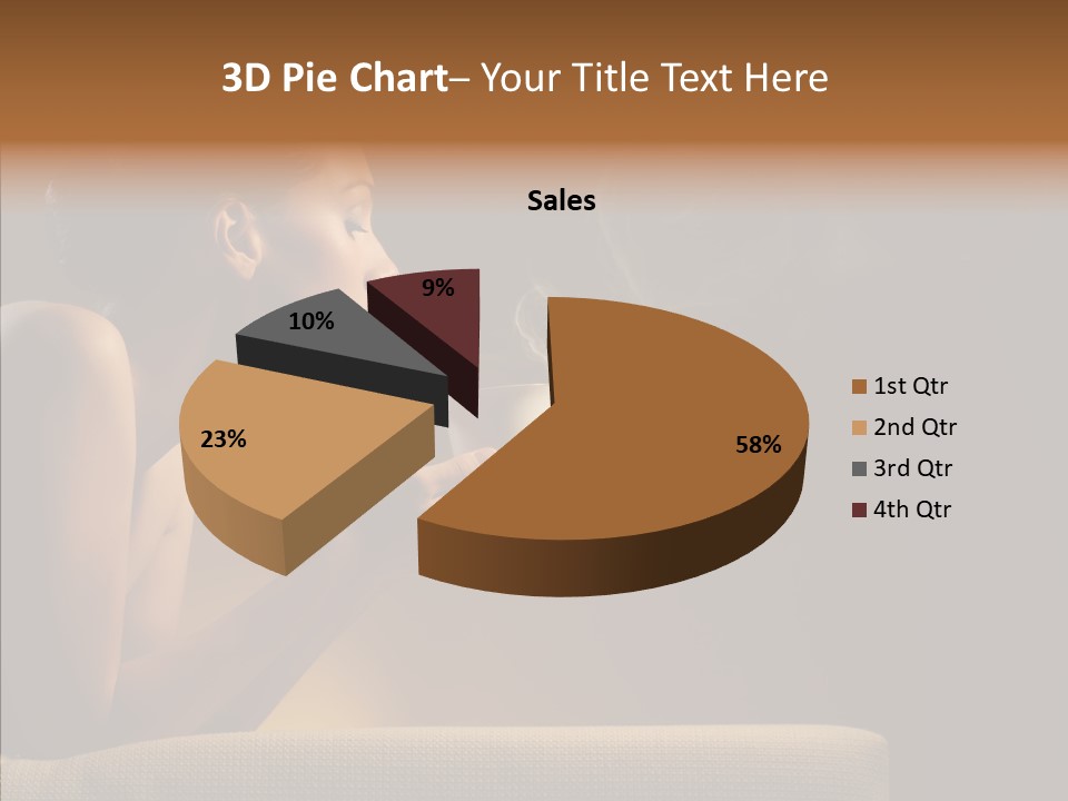 Female Dark Breakfast PowerPoint Template