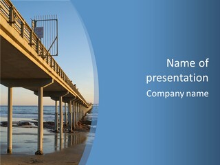 California Low Blue PowerPoint Template