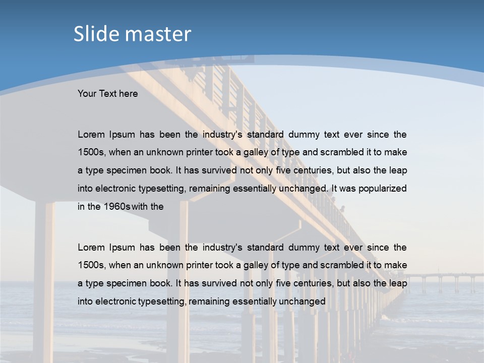 California Low Blue PowerPoint Template