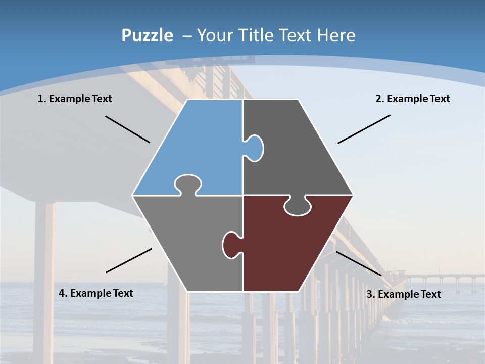 California Low Blue PowerPoint Template