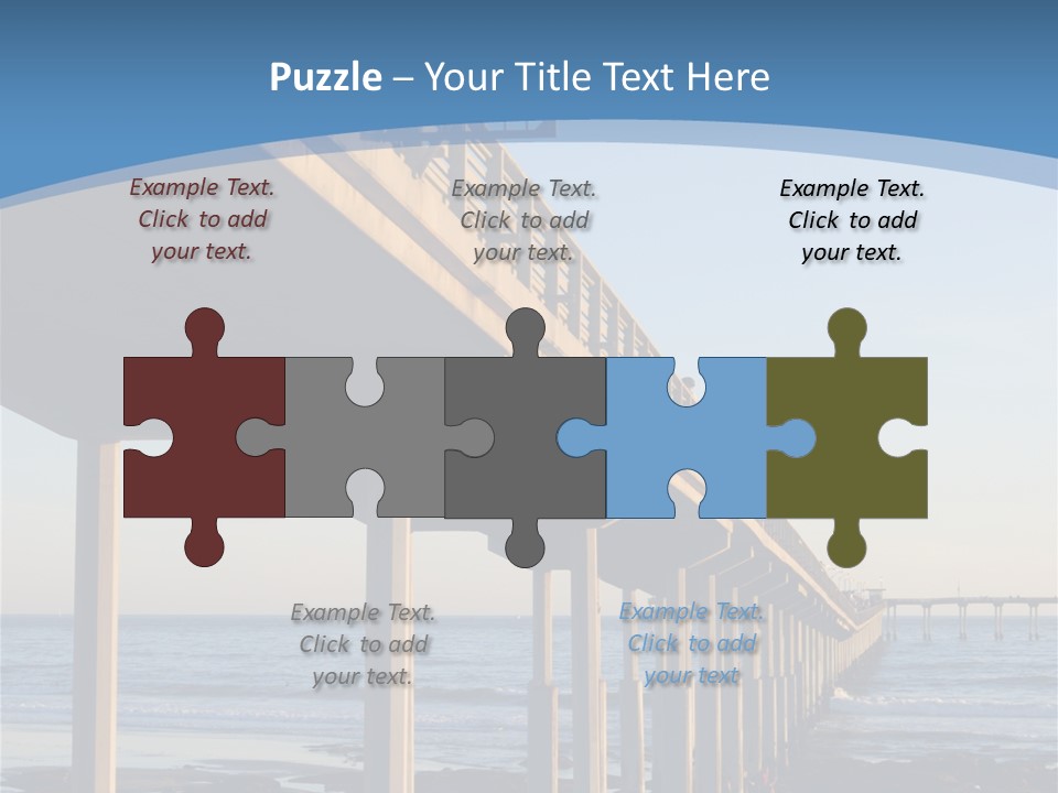 California Low Blue PowerPoint Template