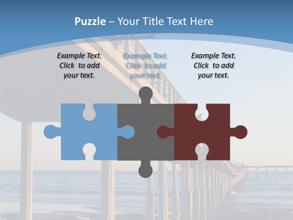 California Low Blue PowerPoint Template