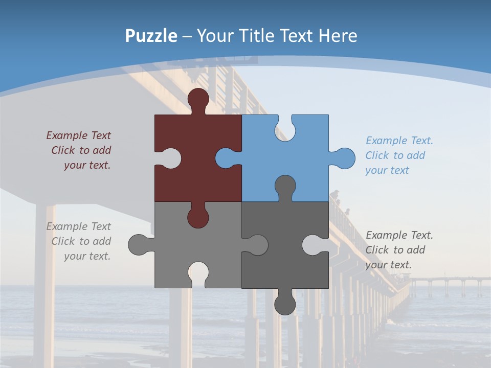 California Low Blue PowerPoint Template