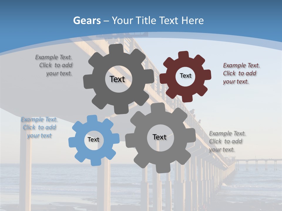 California Low Blue PowerPoint Template