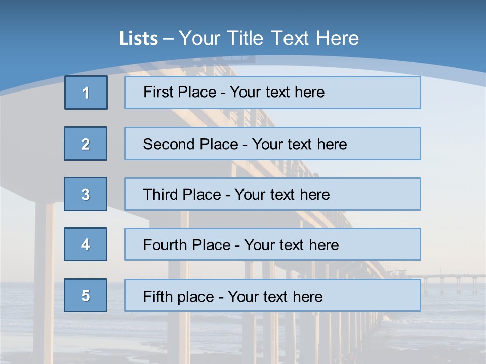 California Low Blue PowerPoint Template