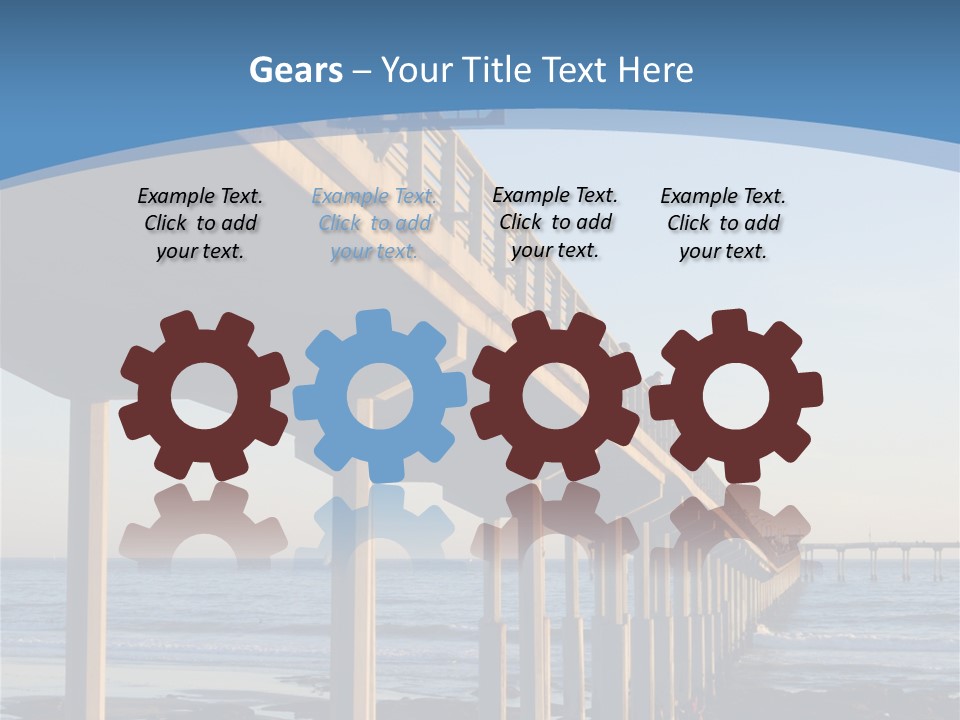 California Low Blue PowerPoint Template