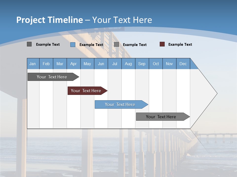 California Low Blue PowerPoint Template