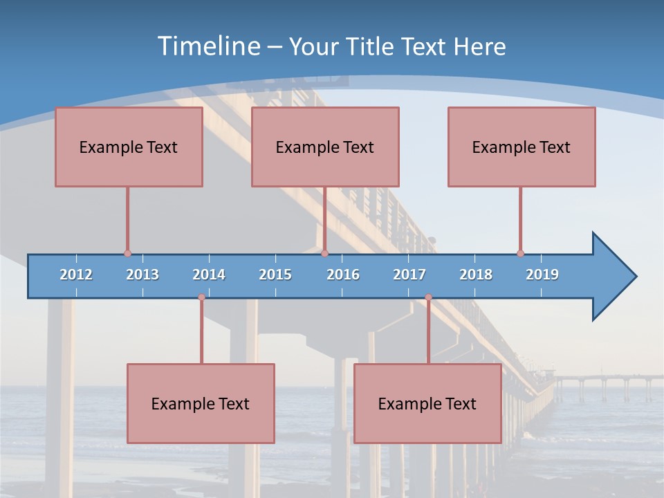 California Low Blue PowerPoint Template