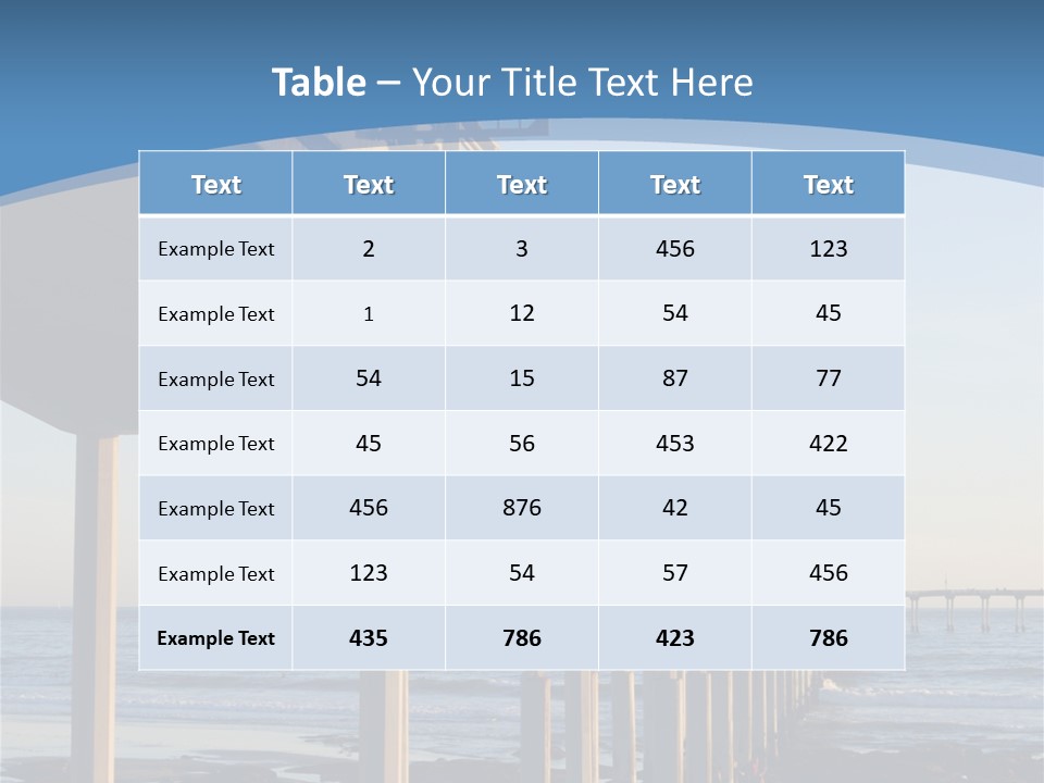 California Low Blue PowerPoint Template