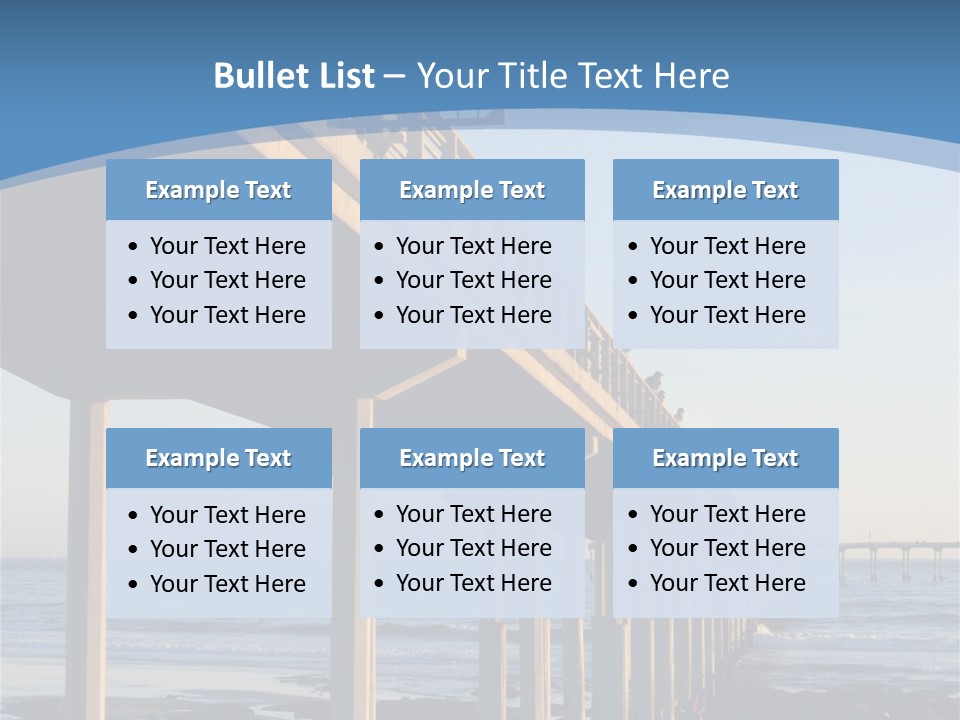 California Low Blue PowerPoint Template