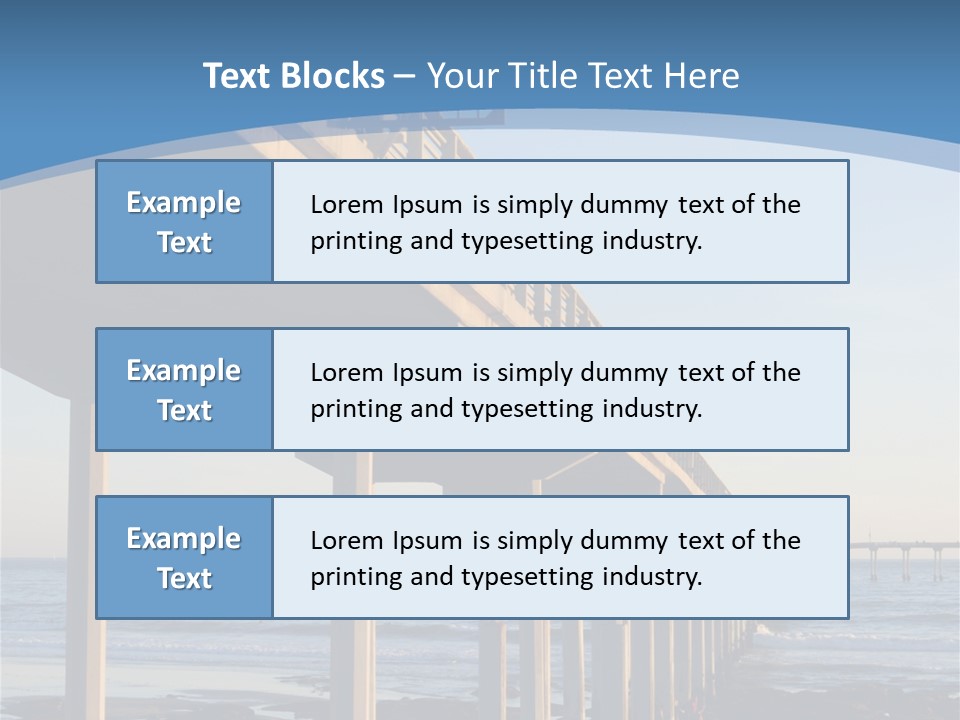 California Low Blue PowerPoint Template