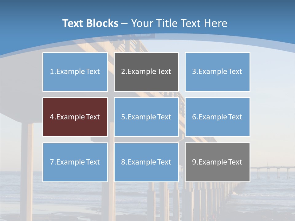 California Low Blue PowerPoint Template