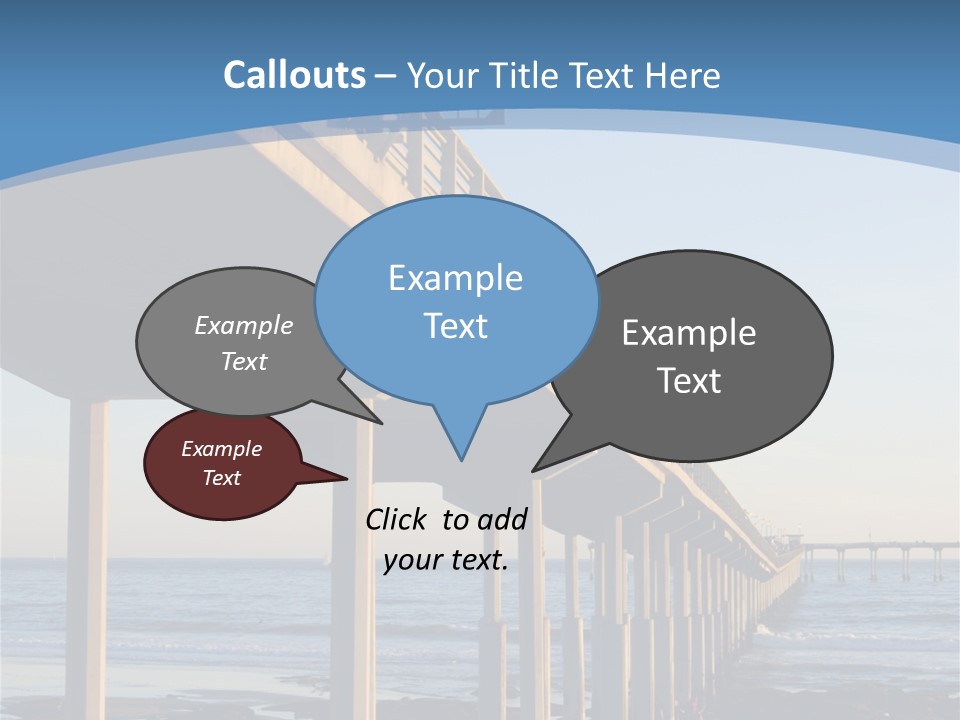 California Low Blue PowerPoint Template